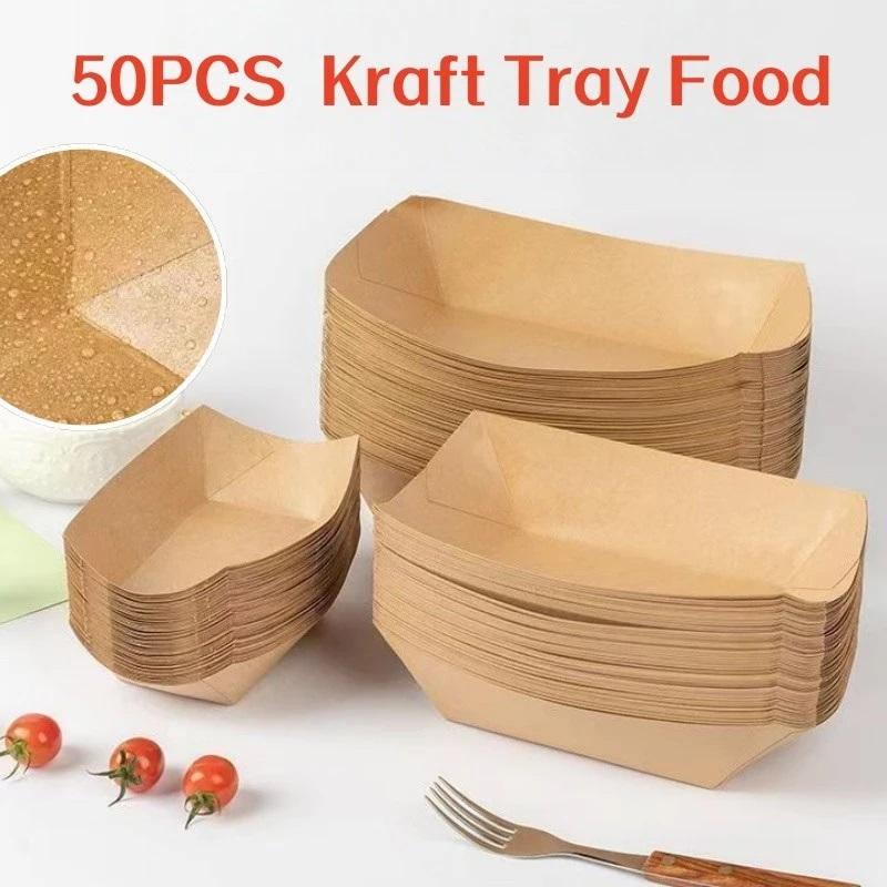 Wadah Kertas Kraft Sekali Paka - Food Snacks For Camping ulasan dan harga