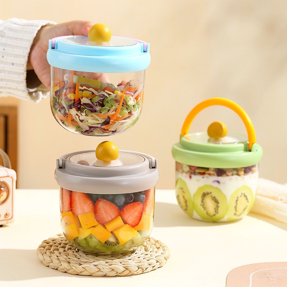 Wadah Salad Portabel Bergaya d - Food Snacks For Camping ulasan dan harga
